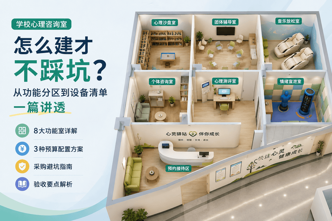 学校心理咨询室怎么建？8大功能室+设备清单，一次讲透！