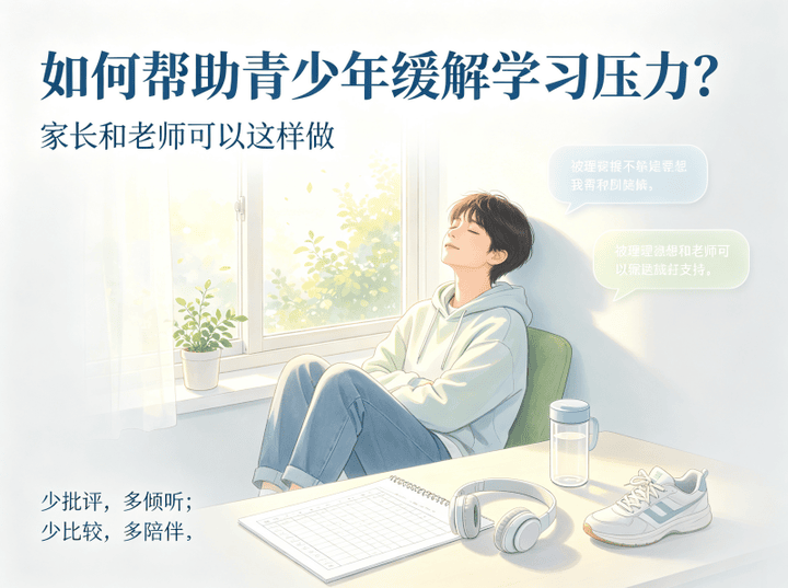 如何帮助青少年缓解学习压力？家长和老师可以这样做